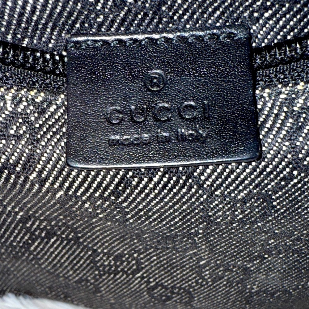 GUCCI Black and Charcoal Gray Monogram Belt Bag - Picture 4 of 12